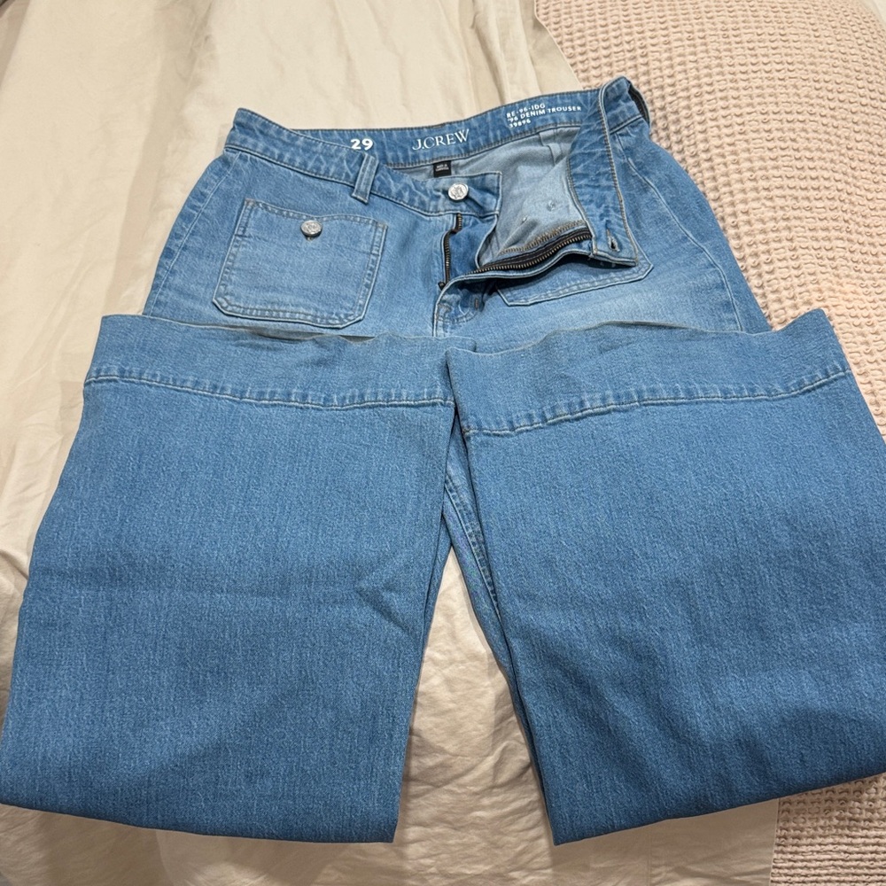 J. Crew Women's Classic Wide Leg Blue Jeans